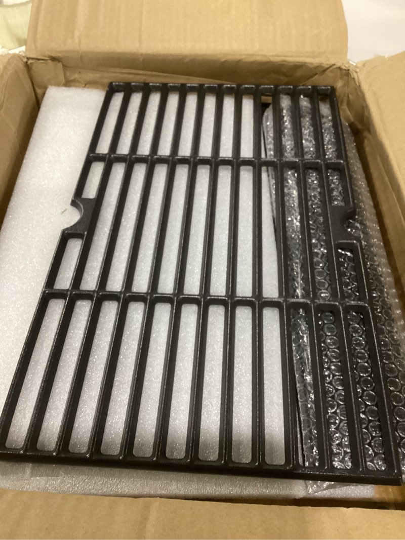 Condition photo showing Good Condition for grill grease tray replacement parts for dyna glo dgf510sbp, dgf510ssp, backyard grill by13-101-001-13, gbc1460w and bhg grill parts, adjustable 24''-30'' grill drip pan, cooking grates, heat plates. 5pcs heat plate grill grates(ps)