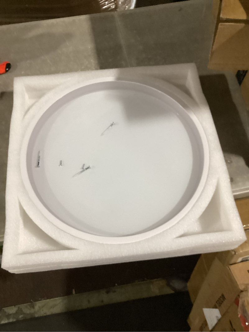 Condition photo showing Good Condition for AI Rhythm and Smart Hue Ceiling Light with APP Control, RGBW Changeable Color with 1800K -12000K Artificial Sky Lamp for Office, Hotel, Living Room, Bedroom and Club (White, 16.5" Round)