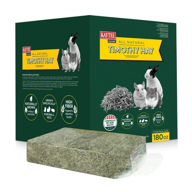 kaytee forti diet timothy hay for rabbits, guinea pigs, hamsters, chinchillas and other small animals, 11.25 pounds