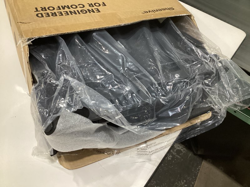 Condition photo showing As Is for Sheenive Extra Wide Stadium Seats for Bleachers (380 lbs) - Soft & Comfortable Big & Tall Bleacher Chair with Back Support 1pc- Relieves Back & Hip Pain on Concrete, Wood, Plastic & Aluminum Benches Regular - 21.3" Black
