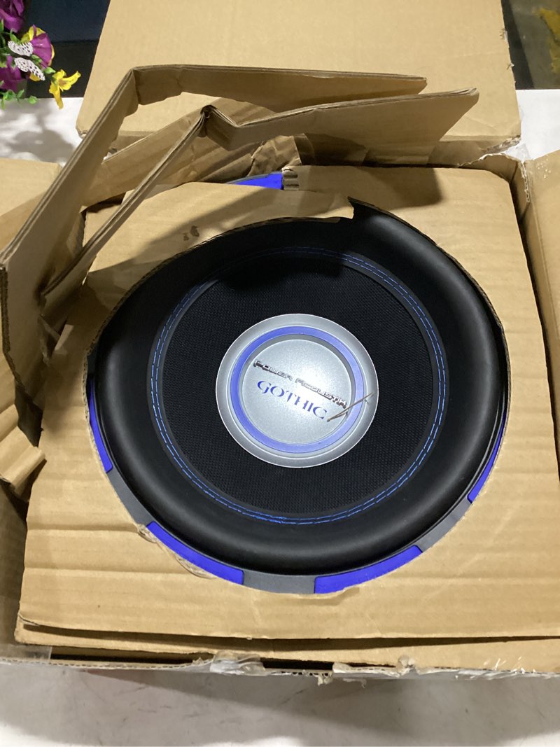 Condition photo showing As Is for power acoustik gw-124 2,500 watt 12" subwoofer