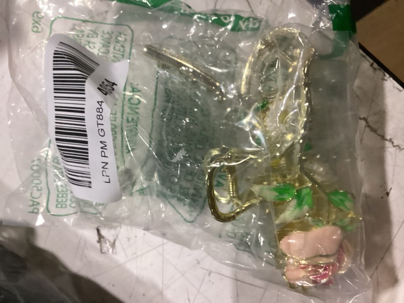 Condition photo showing As Is for 3 pcs metal flower claw clip set - rose, daisy, and sunflower large hair clips for strong hold on women's thick hair