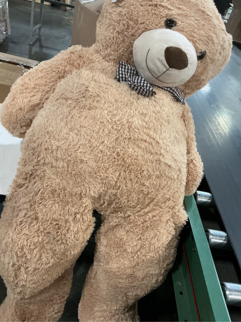 Condition photo showing As Is for MorisMos Big Teddy Bear, 55inch Large Teddy Bear Plush, Lifesize Stuffed Animals Gifts for Girlfriend, Boyfriend, Brown Brown 55 Inch