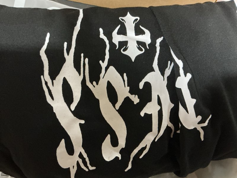 Condition photo showing New/Like New for ZAFUL Mens Sweatpants Cross Letter Graphic Goth Pants Drawstring Casual Sweatpants for Men Unisex Streetwear