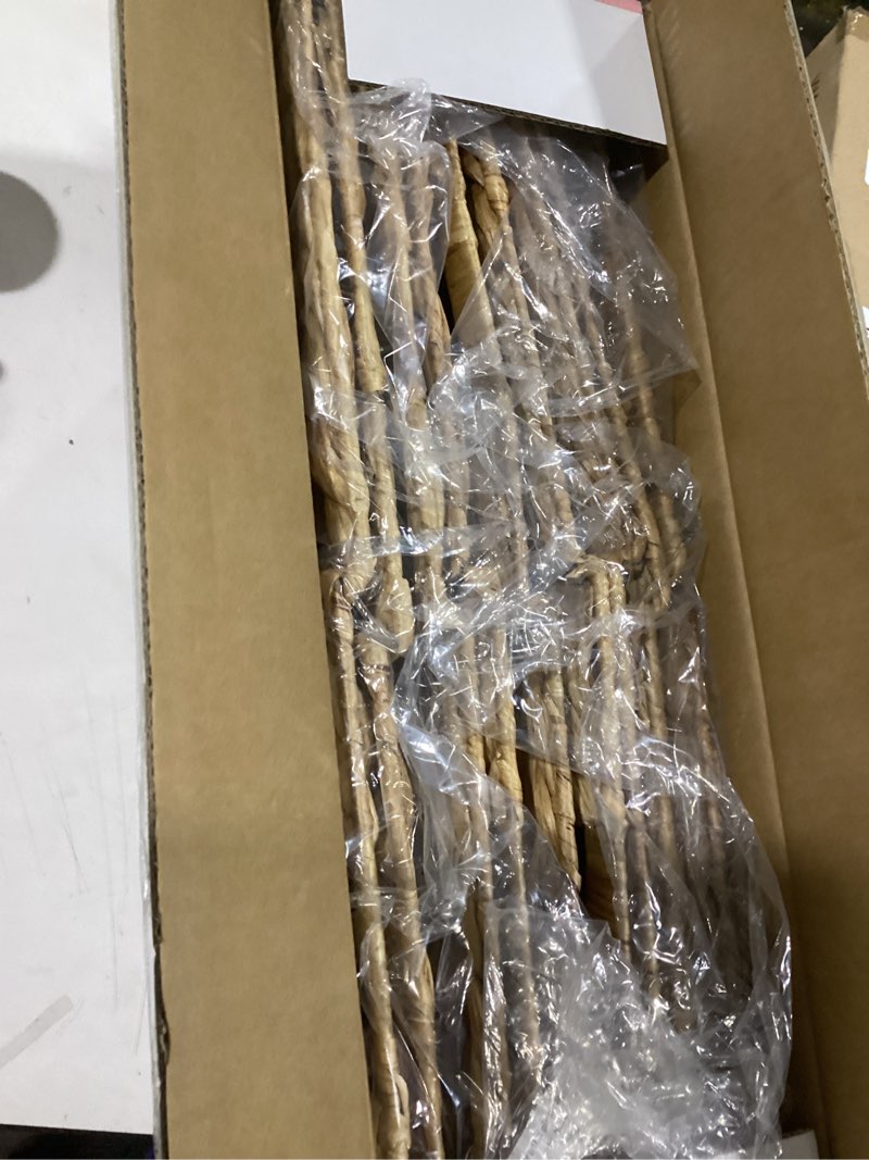 Condition photo showing Good Condition for Storage Baskets 11x11inch Cube Baskets 4 pcs Baskets,Foldable Handwoven Water Hyacinth Laundry Organizer,Cube Storage Baskets