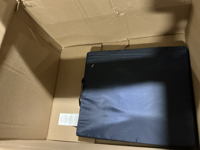 Condition photo showing As Is for Meridian Gel Wheelchair Cushion with Water Resistant Cover, 16" x 18" x 2", Comfortable Waterproof Cushion with Easy Clean Zipper Cover, Supports and Stabilizes for Better Posture and Comfort