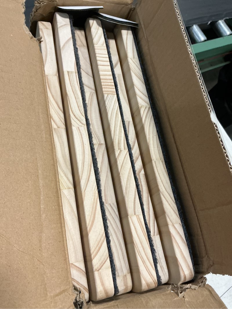 Condition photo showing Good Condition for dog ramp for stairs 3 pack - adjustable wooden stair wedges for small dogs, foldable indoor dog stair ramp with triangular support and non-slip pads for senior and short-legged pets