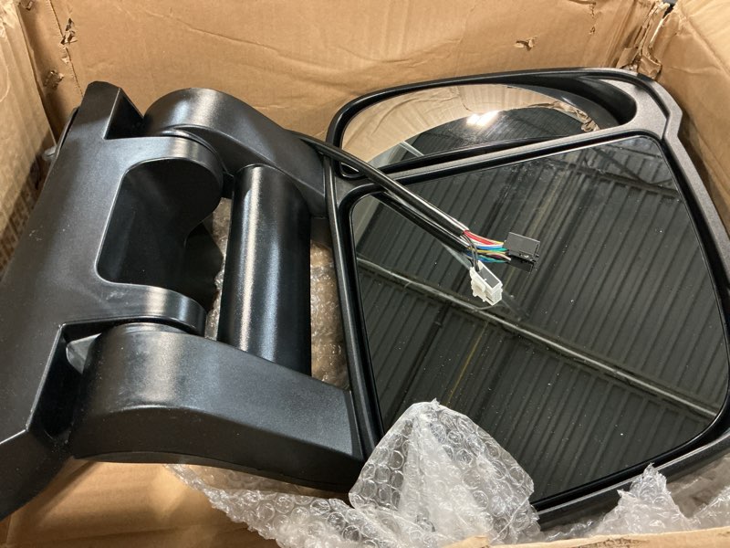 Condition photo showing Good Condition for spieg long arm 2014-2023 ram promaster 1500 2500 3500 passenger side extended mirror replacement power adj manual fold heated turn signal light textured black 8 pin right passenger side long arm