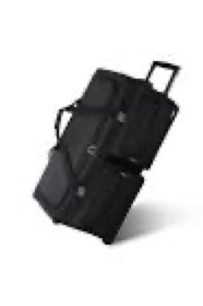 bagsmart rolling duffle bag with wheels and handle, carry on bags for travel black