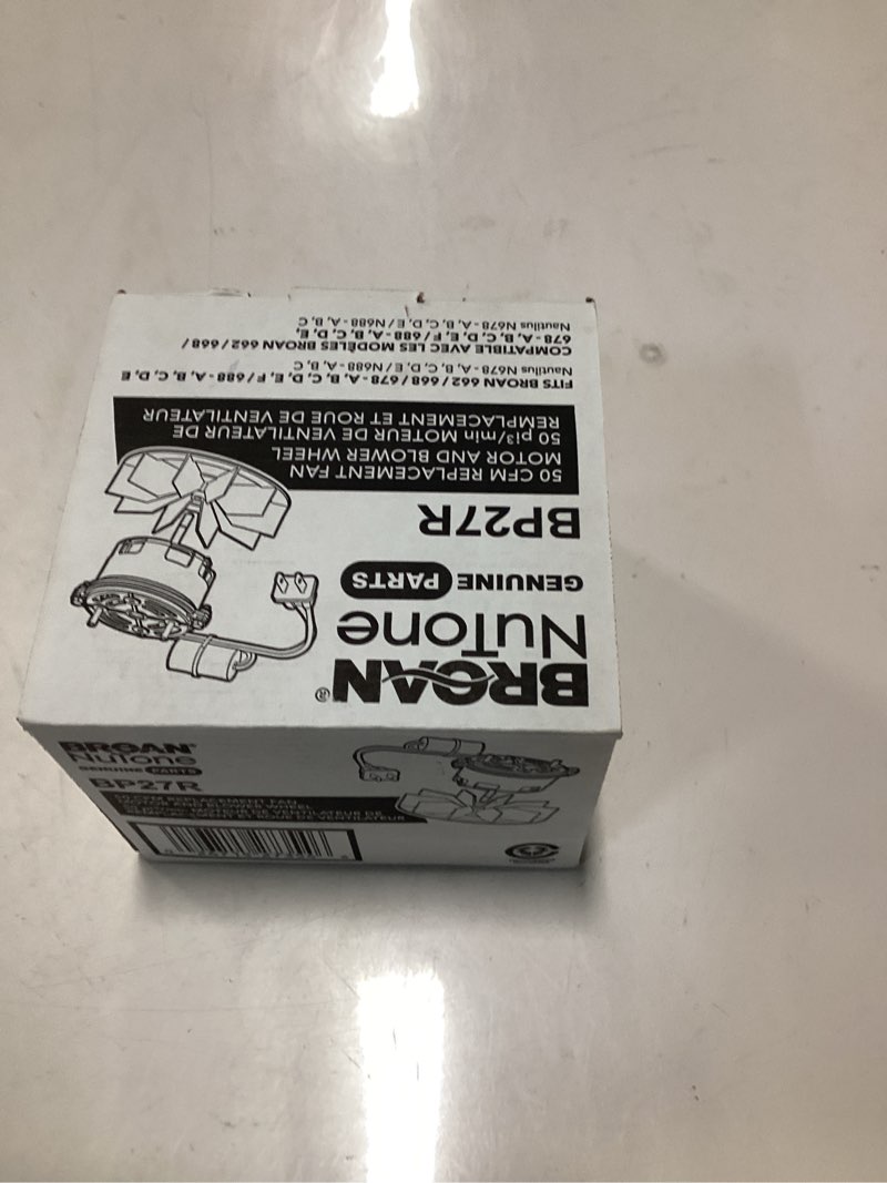 Condition photo showing New/Like New for Broan-NuTone® Genuine Replacement Motor/Wheel for 50 CFM Bathroom Fans, Fits Select Models