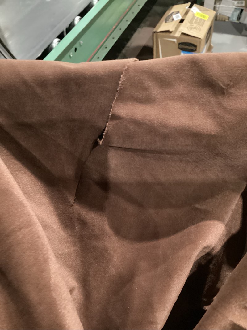 Condition photo showing As Is for beauoop coffee brown velvet curtains 108 inches long 2 panels for bedroom living room soft luxury room darkening thermal insulated soundproof rod pocket window treatments drapes, 52x108 set of 2
