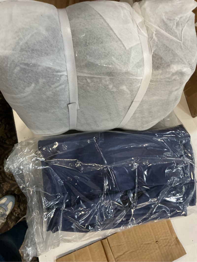 Condition photo showing New/Like New for chaise lounge cushions outdoor, 72x 21x 3 inch waterproof & fade-resistant lounge chair cushion, outdoor chaise cushion with removable cover & ties for lawn, patio, pool & beach, navy blue navy blue 72x21+3"