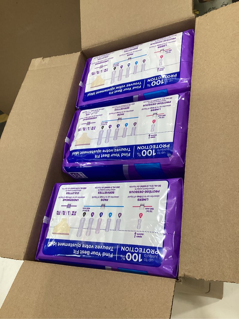 Condition photo showing New/Like New for Always Discreet Adult Incontinence Pads for Women, Moderate Absorbency, Long Length, Postpartum Pads, 162 Count (3 Packs of 54) Long 162