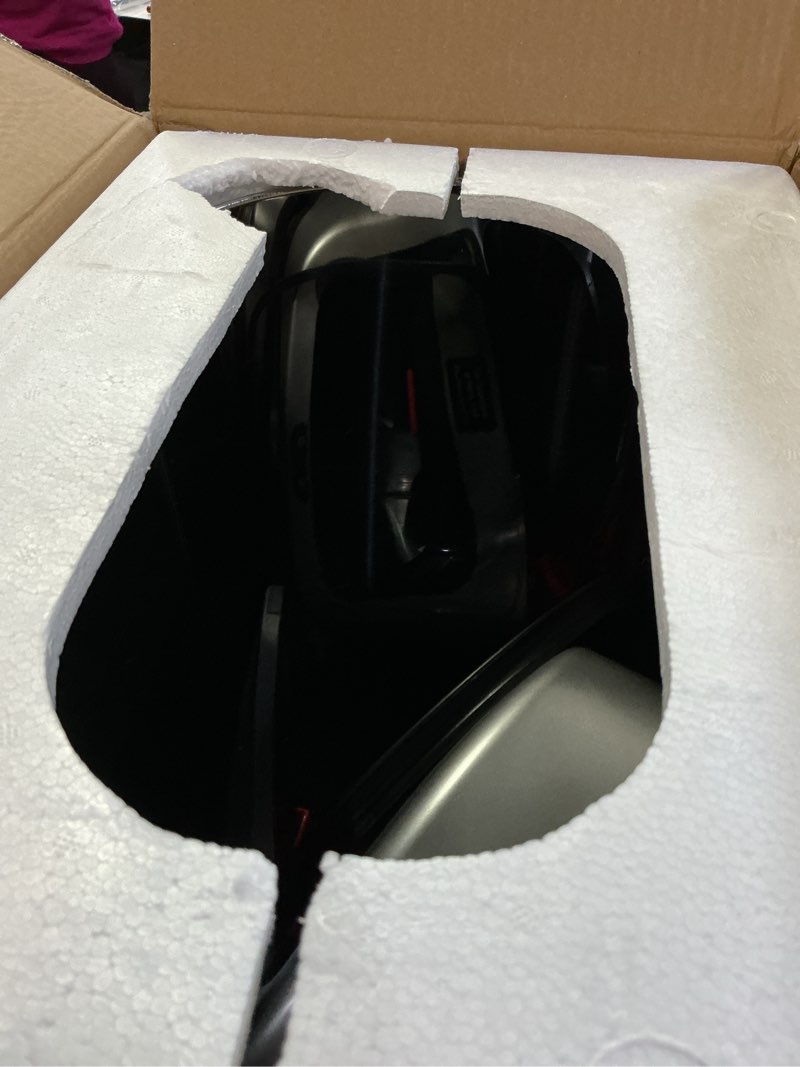 Condition photo showing As Is for iTouchless 13 Gallon Sensor Kitchen Trash Can with Lid and Odor Filter, Stainless Steel Oval Automatic Trashcan for Home Office Bedroom Living Room Garage Large Capacity Slim Space-Saving Trash Bin Brushed Silver