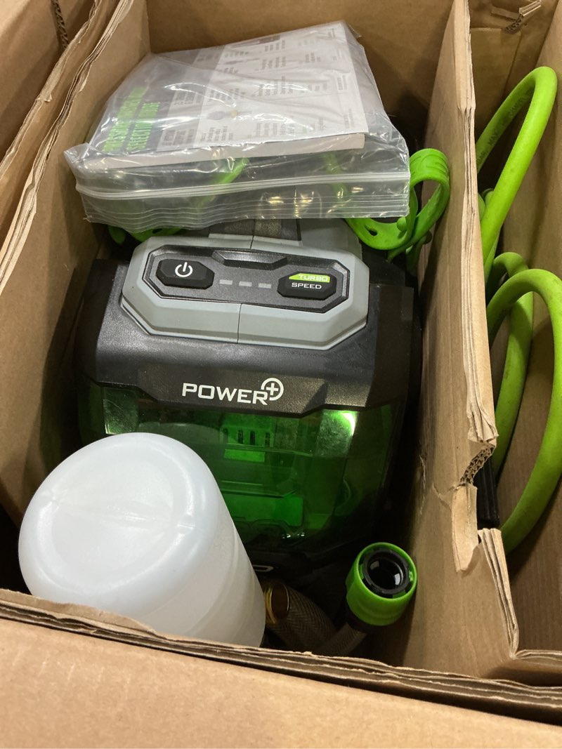Condition photo showing As Is for ego power+ hpw2100 2100 psi battery 1.2 gpm pressure washer tool only