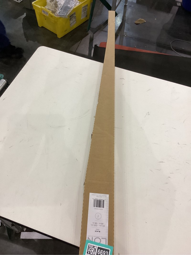 Ivilon Window Curtain Rod Decorative End Cap Design, 1 Inch Rod, 48 to 86 Inch. Black 48" to 86" Black