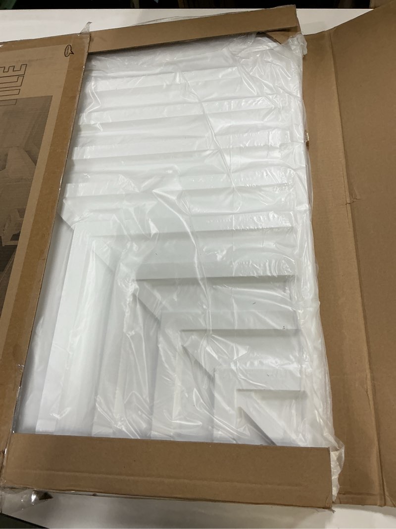 Condition photo showing Good Condition for Art3d 12-Pack Drop Ceiling Tiles 2x2 FT, PVC 3D Textured Panels for Interior Wall Decor Living Room Bedroom Office, 24x24 Inch, White 24"x24" White 12