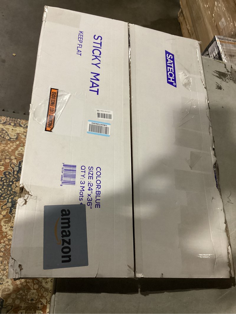 Condition photo showing Good Condition for SATECH Sticky/Tacky/Adhesive Mat 24" x 36" Blue with Non-Slip Base (Case of 3 Mats,30 Sheets Each,with Frame) for Cleanroom Laboratory Hospital Construction Home 3 Blue Mats with Frame