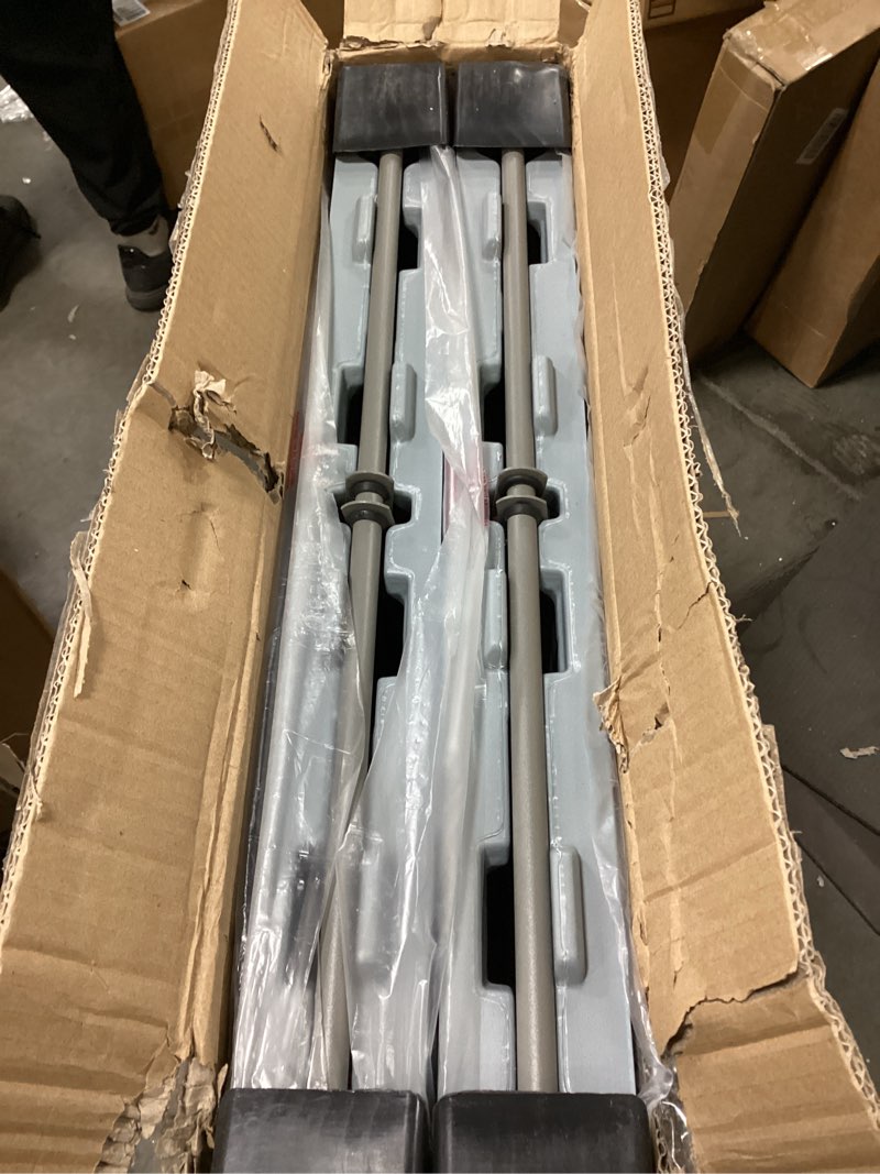 Condition photo showing Good Condition for Set of 2 Folding Table 6 FT Lightweight Camping Table Portable Plastic Rectangular Outdoor Dining Table Steel Legs Fold-in-Half with Carrying Handle for Indoor,Picnic,Party,Wedding,Events(Grey) 6 FT Grey 2