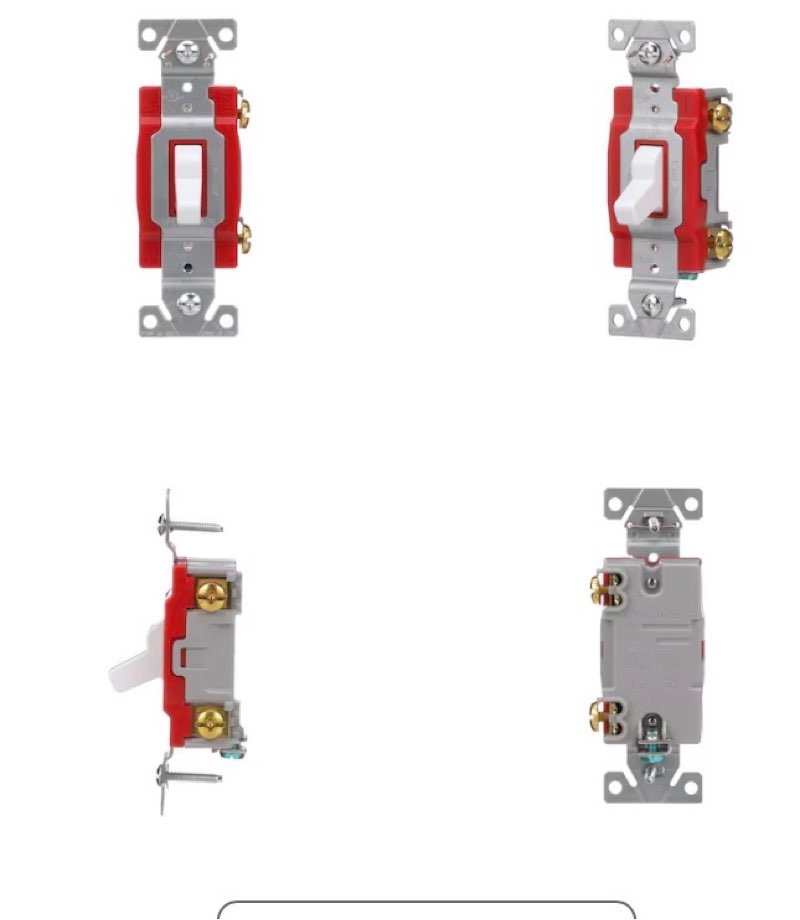Condition photo showing Good Condition for Eaton 20-amp Single-pole Toggle Light Switch , White