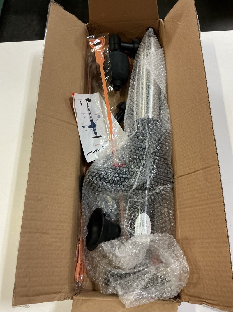 Condition photo showing Good Condition for toilet plunger, air drain blaster kit, clog remover with 4 replaceable heads & visual barometer, high pressure air toilet unclogger plumbing tools for clogged toilet sink sewer pipe dredge