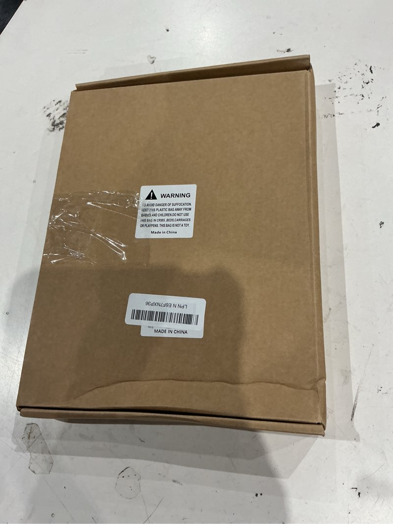 Condition photo showing As Is for (incomplete, missing pieces)aetjxixee acrylic sign holder 8.5 x 11 inch with wood-color base, vertical clear tabletop double-sid