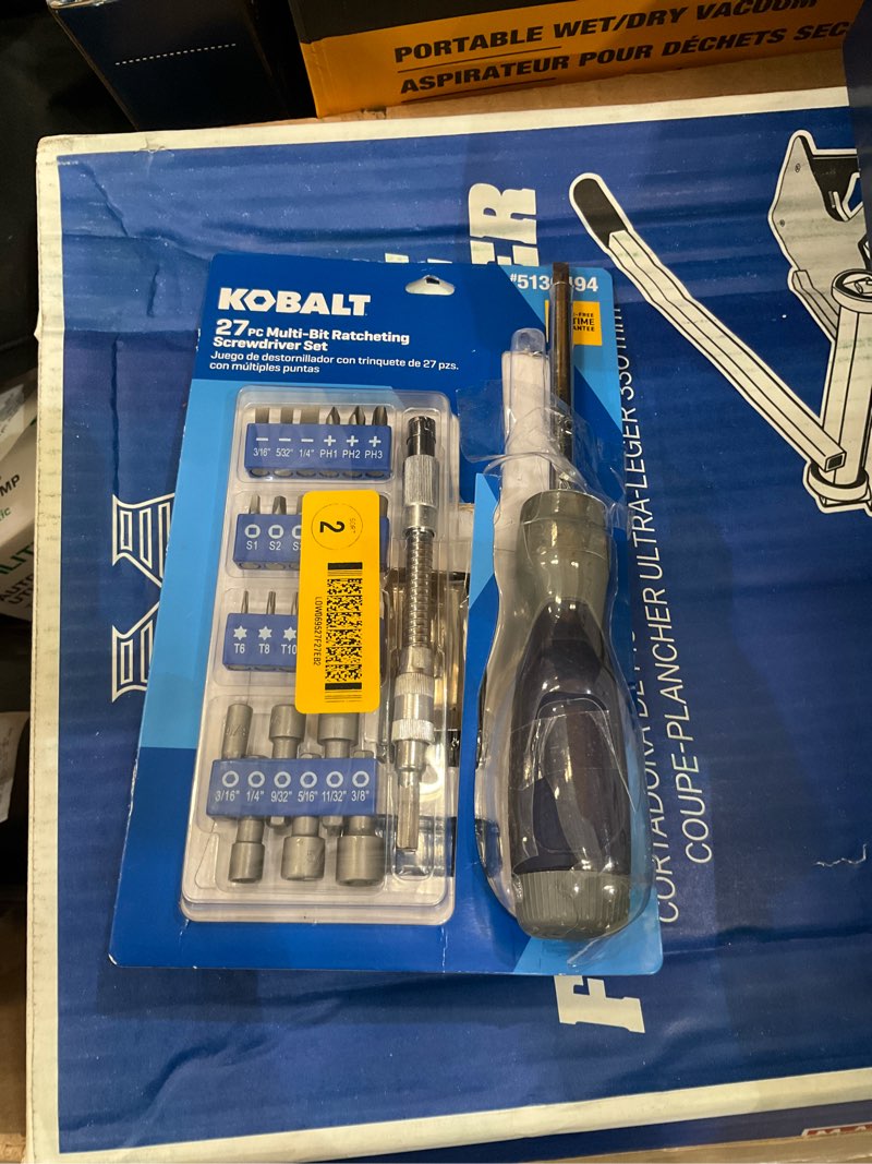 Condition photo showing Good Condition for 1k+ bought last week kobalt 27 -piece 3-in ratcheting multi-bit replaced combination tip screwdriver set