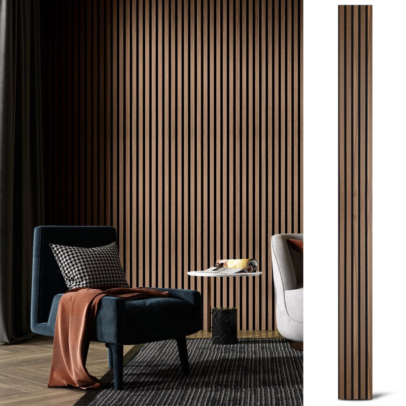 (incomplete)a31005wa04-art3d 4-piece wood slat acoustic panels for stylish decor and noise reduction, 3d textured panel for ceiling and wall,walnut