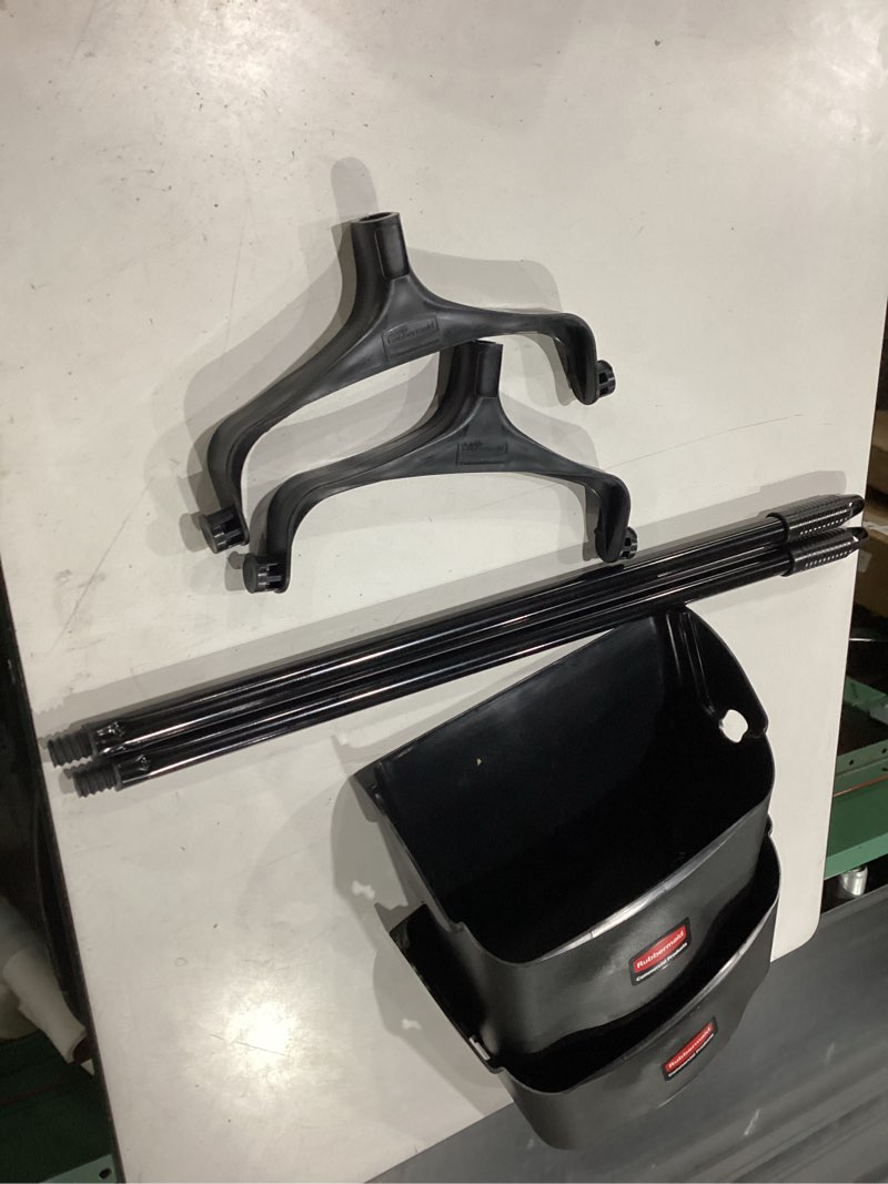 Condition photo showing New/Like New for rubbermaid commercial products executive series lobby pro upright dust pan set of 2, long-handle, black, for professional/janitorial cleaners and debris collection from indoor floors/hardwoods
