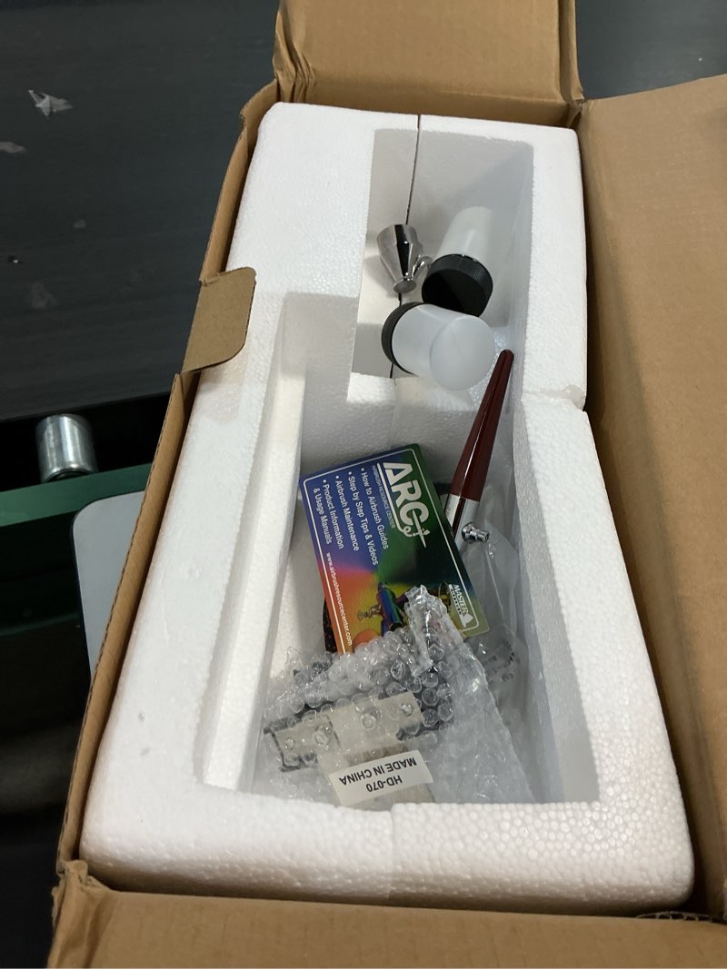 Condition photo showing Good Condition for master airbrush 1/5 hp cool runner ii dual fan air compressor kit model tc-320 - professional single-piston with 2 cooling fans, longer running time without overheating - regulator water trap, holder