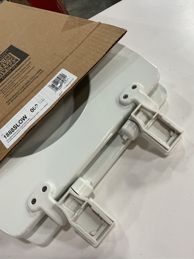 Condition photo showing As Is for mayfair nextstep2 toilet seat with toddler potty training seat built-in, slow close, easy clean, magnetic removable kids seat, made in usa, elongated, white