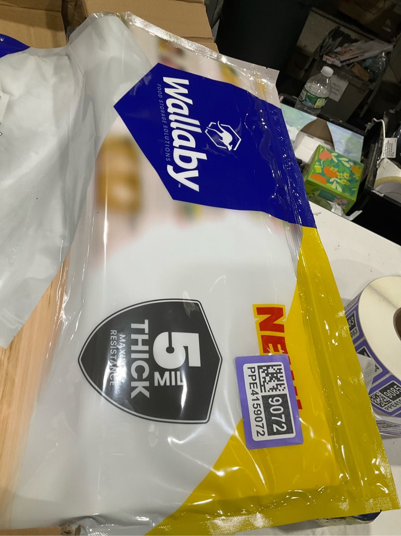 Condition photo showing Good Condition for wallaby 15 count 5-gallon mylar bags with 2500cc oxygen absorbers, 10 mil total thickness long-term food storage pouches, 20x30 resealable zipper heat-sealable airtight packaging - silver 5-gallon 15 pack standard silver