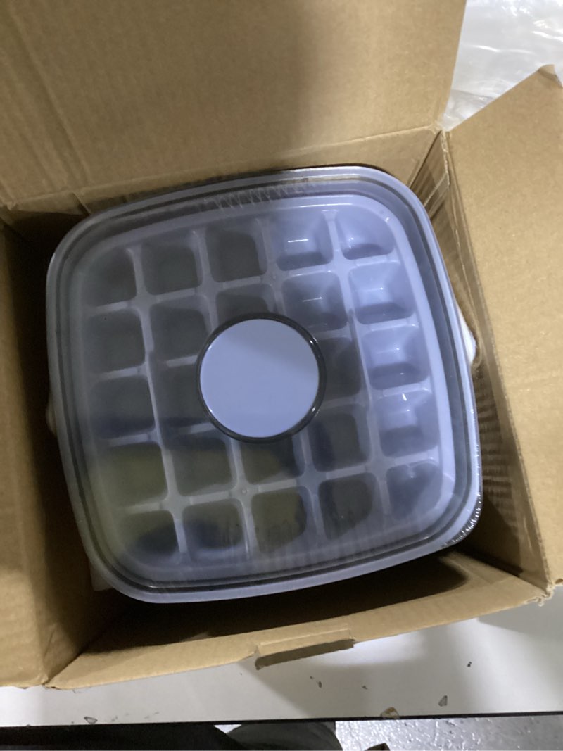 Condition photo showing New/Like New for Mini ice maker - Freezer Ice Tray Ice Mold Ice Maker for Drinks Whiskey Beer Cocktail Coffee, Transparent Sealed Lid Design for Keep Ice Clean, With Tweezers and 2 Ice Trays Storage (ICE BLUE)