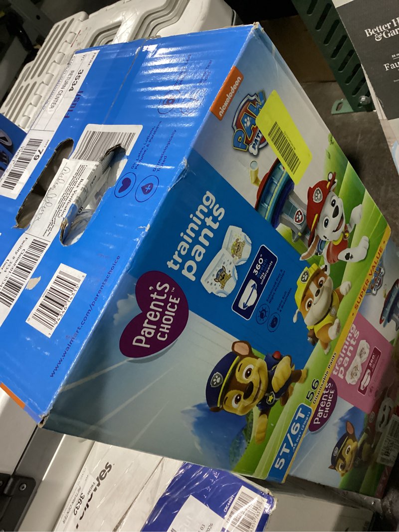 Condition photo showing New/Like New for parent's choice paw patrol training pants for boys, 5t/6t, 56 count (select for more options)