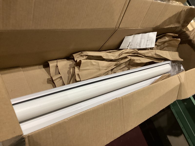Condition photo showing As Is for persilux custom cordless zebra blinds for windows light filtering roller shades for day and night, inside or outside mount white custom size white