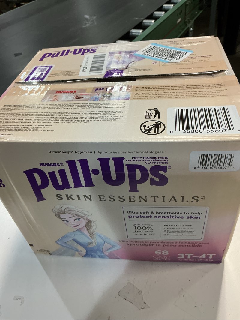 Condition photo showing New/Like New for Pull-Ups Girls' Skin Essentials Potty Training Pants, Training Underwear, 3T-4T (32-40 lbs), 68 Ct 3T-4T 68