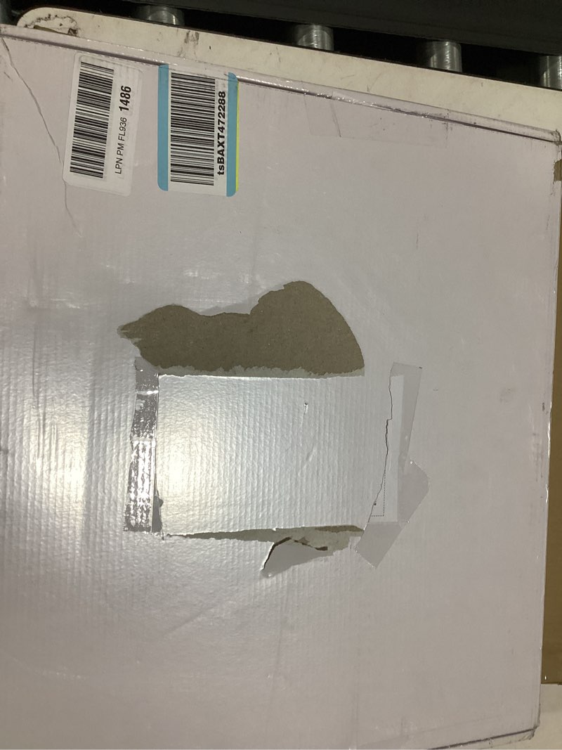 Condition photo showing Good Condition for large glossy white acrylic serving tray (18×16 inches) with cut out handles spill proof acrylic decorative tray organiser for ottoman coffee table countertop white with handle 18" x 16" x 2"