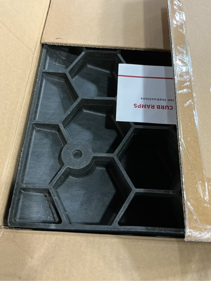 Condition photo showing New/Like New for rubber curb ramps for driveway curb ramps for sidewalks door ramps for thresholds heavy duty 2 pack 5 inch rise ramps for wheelchairs shed ramp for riding mower 7000lbs powersport loading 5"inch