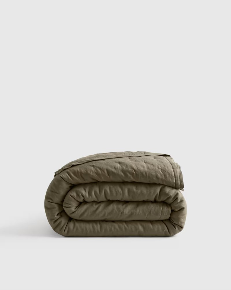  quince - european linen dream quilt king 