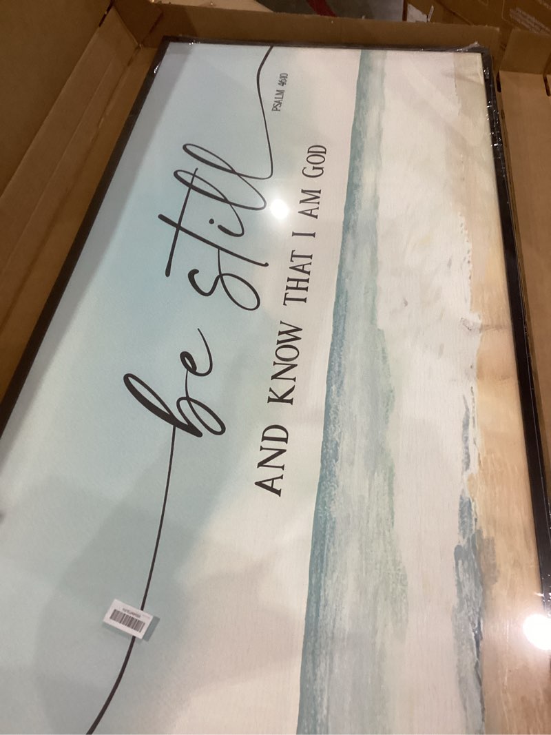 Condition photo showing Good Condition for large christian wall art it is well with my soul pictures wall decor bible verse canvas painting print modern home decor artworks framed for living room bathroom master bedroom sign