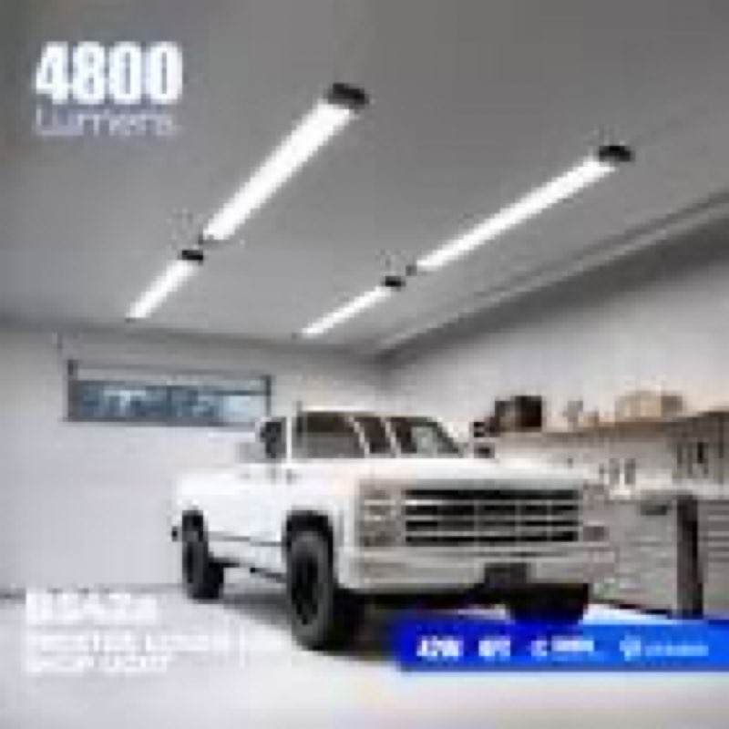 barrina bs42a 4ft led shop light, 42w, 5000k, 4800lm, linkable led garage ceiling lights, workshop, 