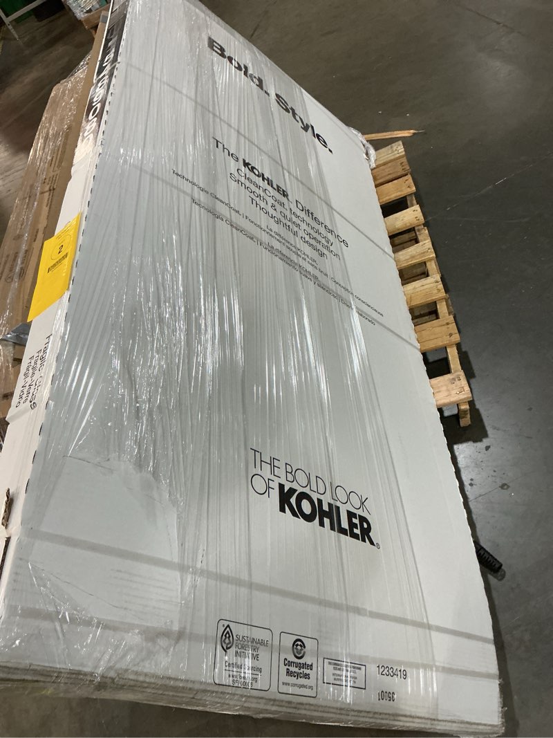 Condition photo showing Good Condition for kohler premise anodized brushed nickel 56-in to 60-in w x 76.13-in h frameless bypass sliding soft close shower door