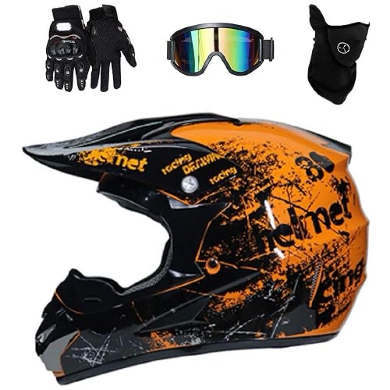TRIPERSON Dirt Bike Off-Road Motocross ATV Motorcycle Helmet for Men Women,Professional Competition 