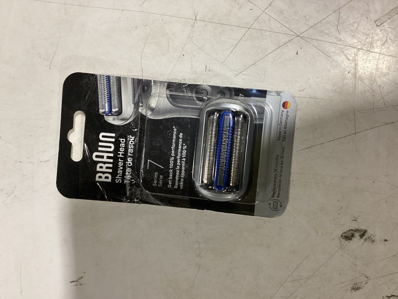 Condition photo showing New/Like New for braun series 7 electric shaver replacement head, easily attach your shaver head for a shave as efficient as day one, compatible with new generation series 7 shavers, 74s, silver
