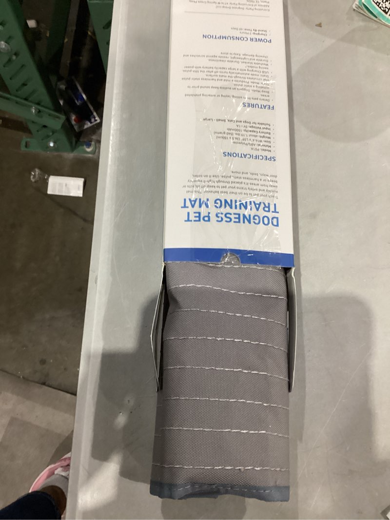 Condition photo showing Good Condition for DOGNESS Rechargeable Pet Shock Mat, 31"x15" Safe Cat Scat Repellent Mat Electronic Training Pads Keep Dogs and Cats Off Couch, Bed, Indoor Cat Deterrent Mat (Grey) 31"x15" Grey