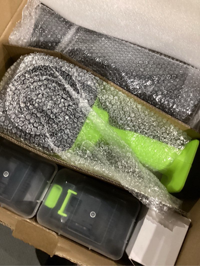 Condition photo showing Good Condition for DEGGE Brushless Leaf Blower Cordless, Handheld Leaf Blowers with LED Work Light, Two Interchangeable Nozzles, Turbo Jet Blower for Lawn Care, Patio Cleaning, Garage Dust & Outdoor Use Green