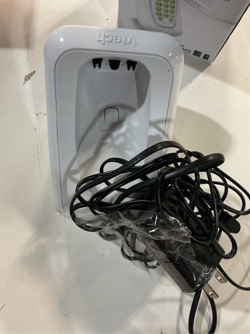 Condition photo showing As Is for vtech cs6114 1 handset cordless phone- caller id, white