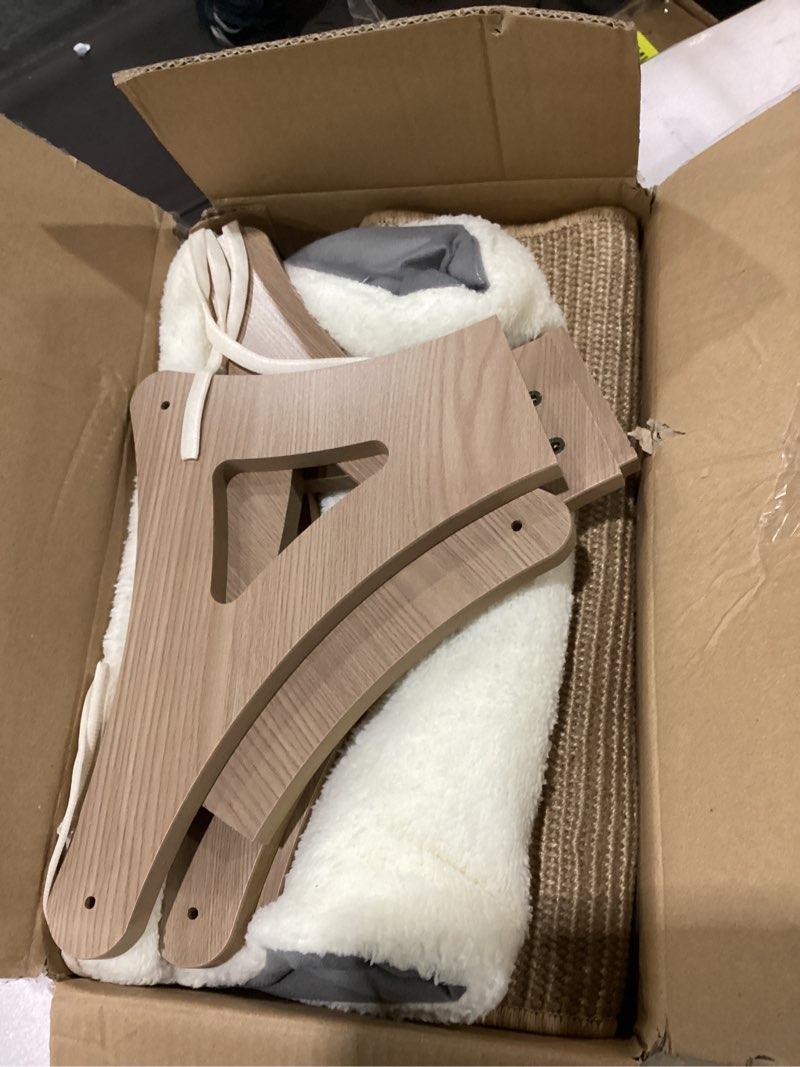Condition photo showing Good Condition for Cat Hammock Bed, Wooden Elevated Cat Beds with Natural Sisal Scratching Mat, Cats Scratcher Bed with Removable Soft Cushion, Cats Scratching Beds with Wood Frames, 22" L x 17.7" W 22"L x 17.7"W x 10.6"H
