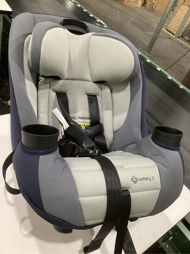 Condition photo showing Good Condition for safety 1st ellaris 3-in-1 convertible car seat, slim fit design, rear & forward-facing, 5-position headrest, 3-across fit, travel-friendly with machine-washable seat pad, london blue