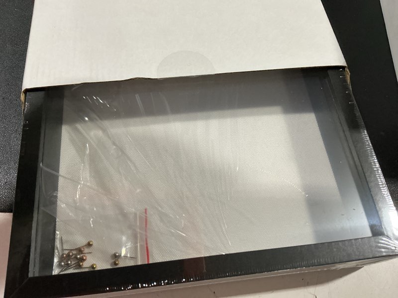 Condition photo showing New/Like New for ninsula 8x8 shadow box, shadow box frame with soft linen back - push 12pcs pins included, 3d picture display cases box for flowers, tickets, souvenirs, photographs, handicrafts (black)